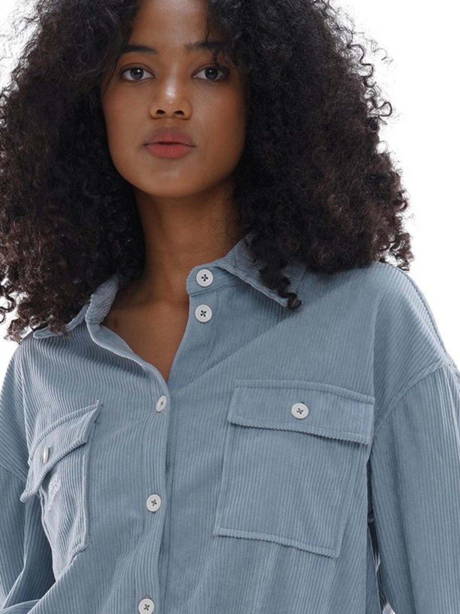 SweetChilling Intellectual Style Corduroy Shirt Dress