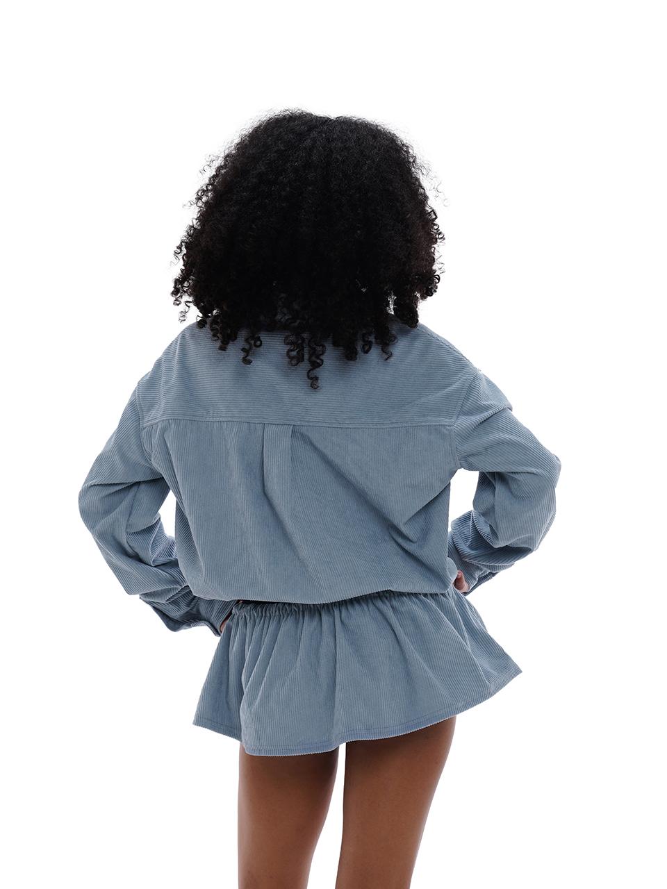 SweetChilling Intellectual Style Corduroy Shirt Dress