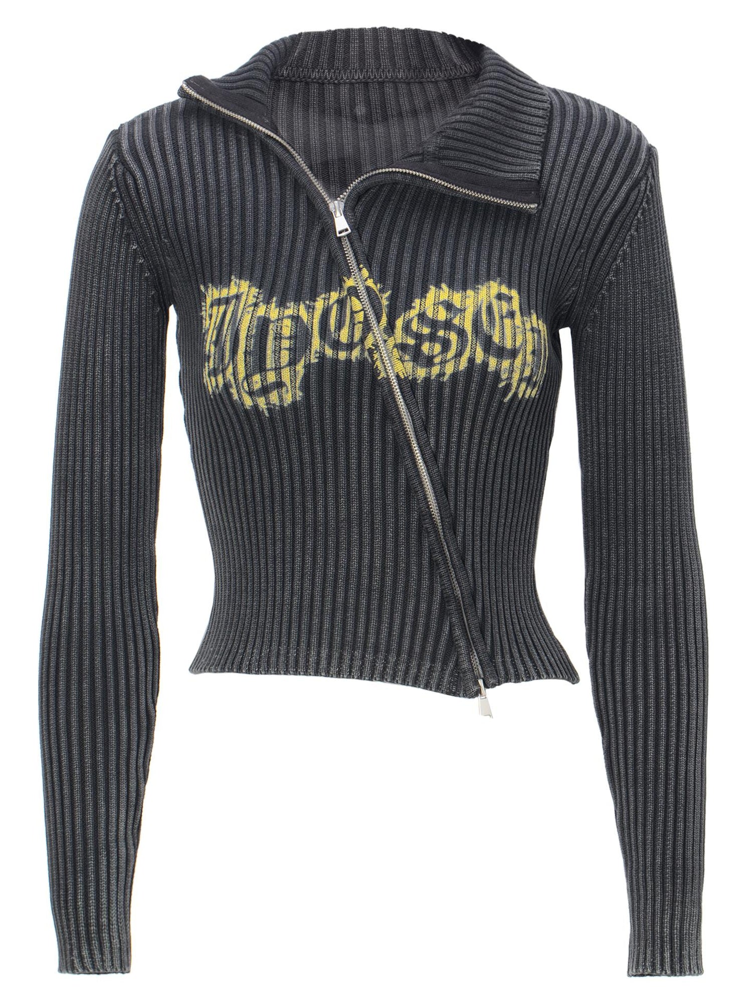 JYOSEI Acid Wash Print Turtleneck Knit Sweater