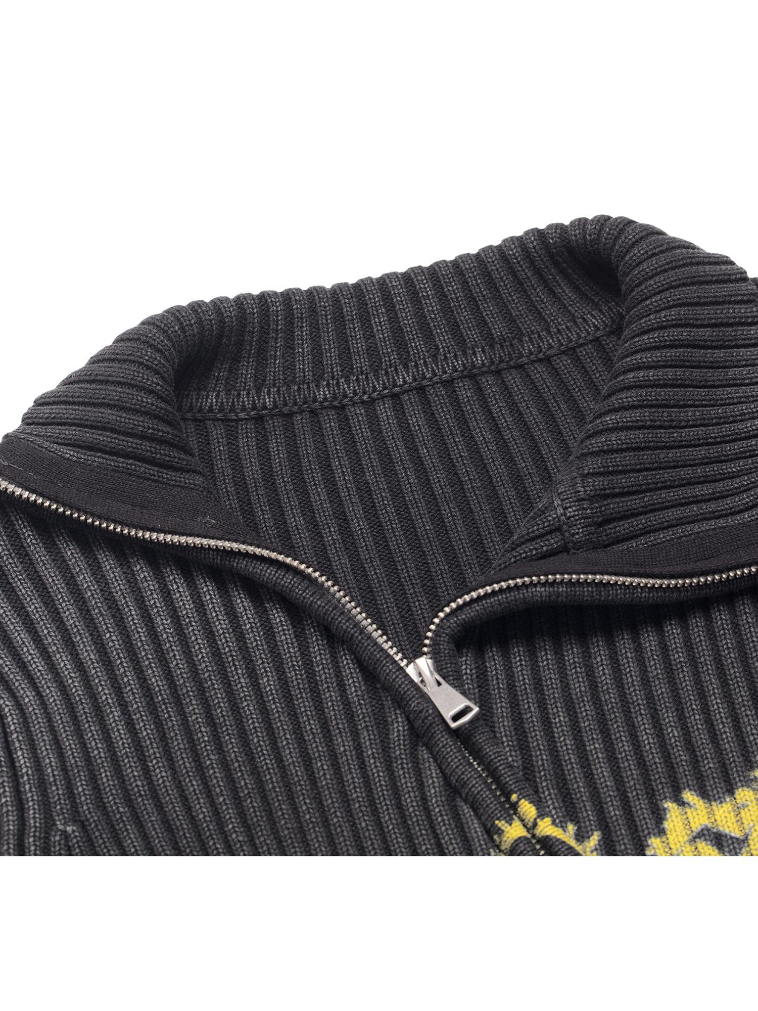 JYOSEI Acid Wash Print Turtleneck Knit Sweater