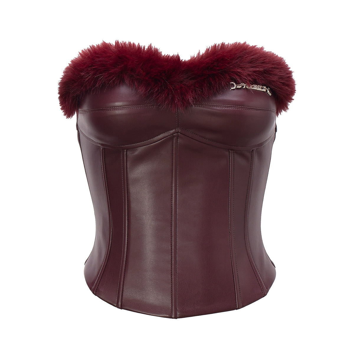 JYOSEI_Angora_Fishbone_Bustier_Top_With_Red_And_Black_Fur_Trim_MISSTT