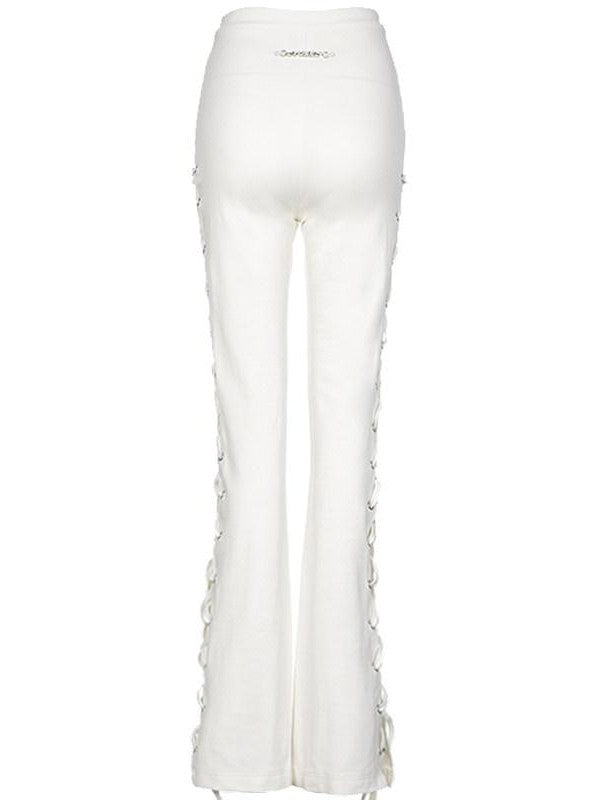 JYOSEI Black And Ivory Asymmetric Crisscross Tie Chain Women&