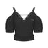 JYOSEI_Black_Cutout_Shoulder_V-Neck_Batwing_Sleeve_Top_with_Studs_MISSTT