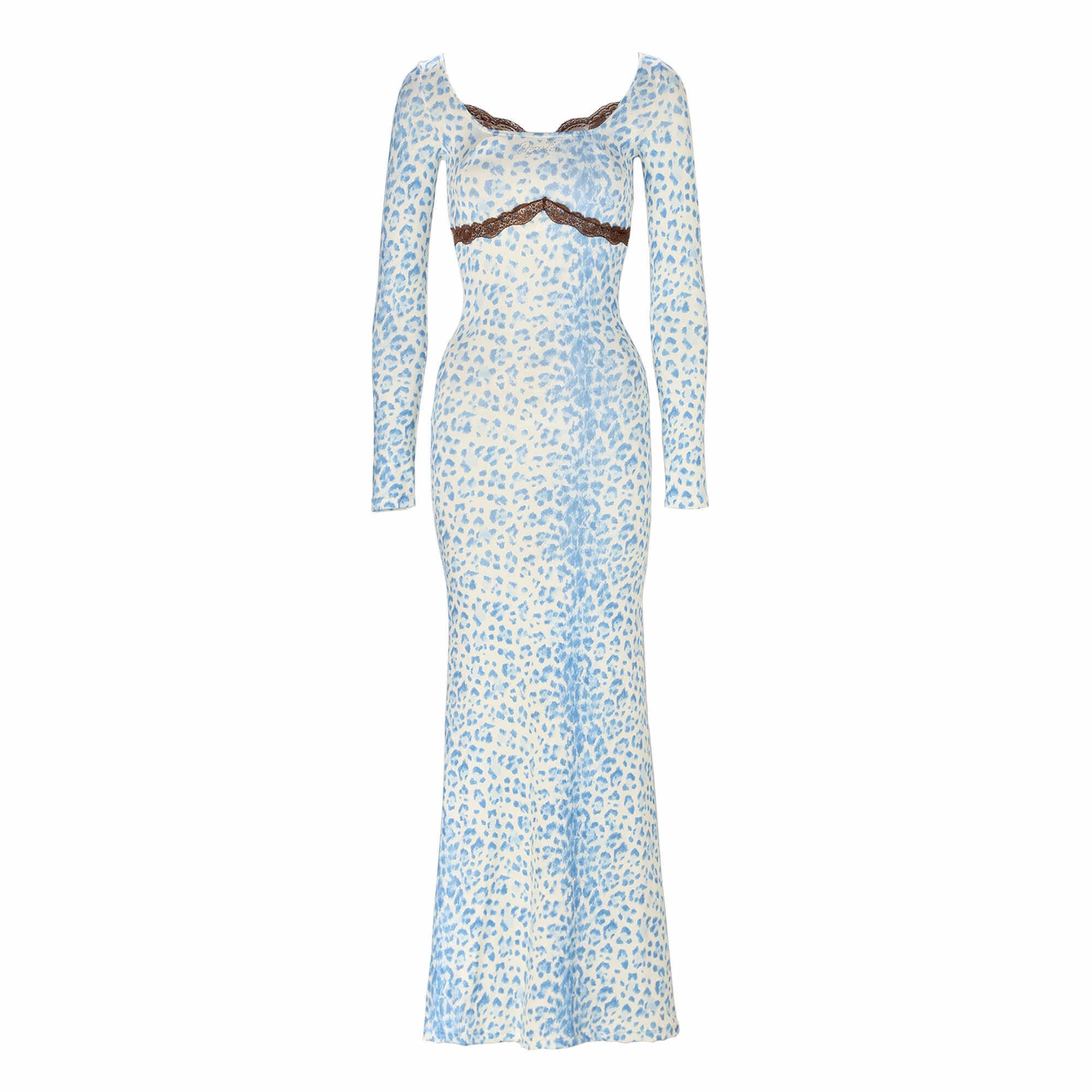JYOSEI_Blue_Leopard_Square_Neck_Long_Sleeve_Cinched_Waist_Bodycon_Maxi_Dresses_MISSTT