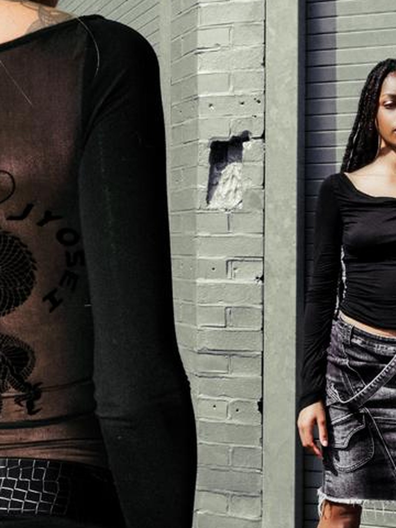 JYOSEI Dragon Print Mesh Panel Bodycon Maxi Dress