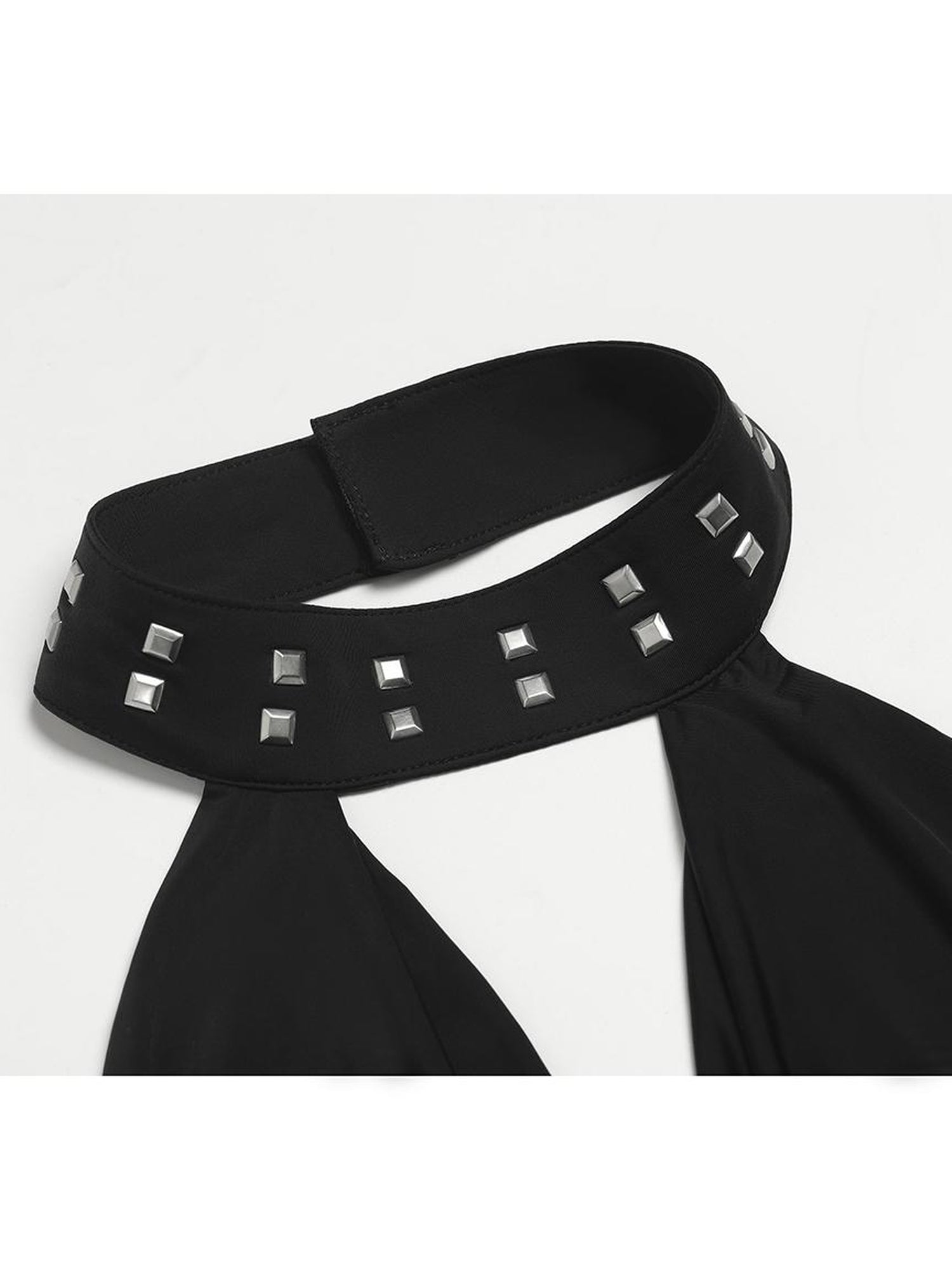 JYOSEI J Y O S E I Black Sheer Halter Cowl Backless Bodycon Mini Dress