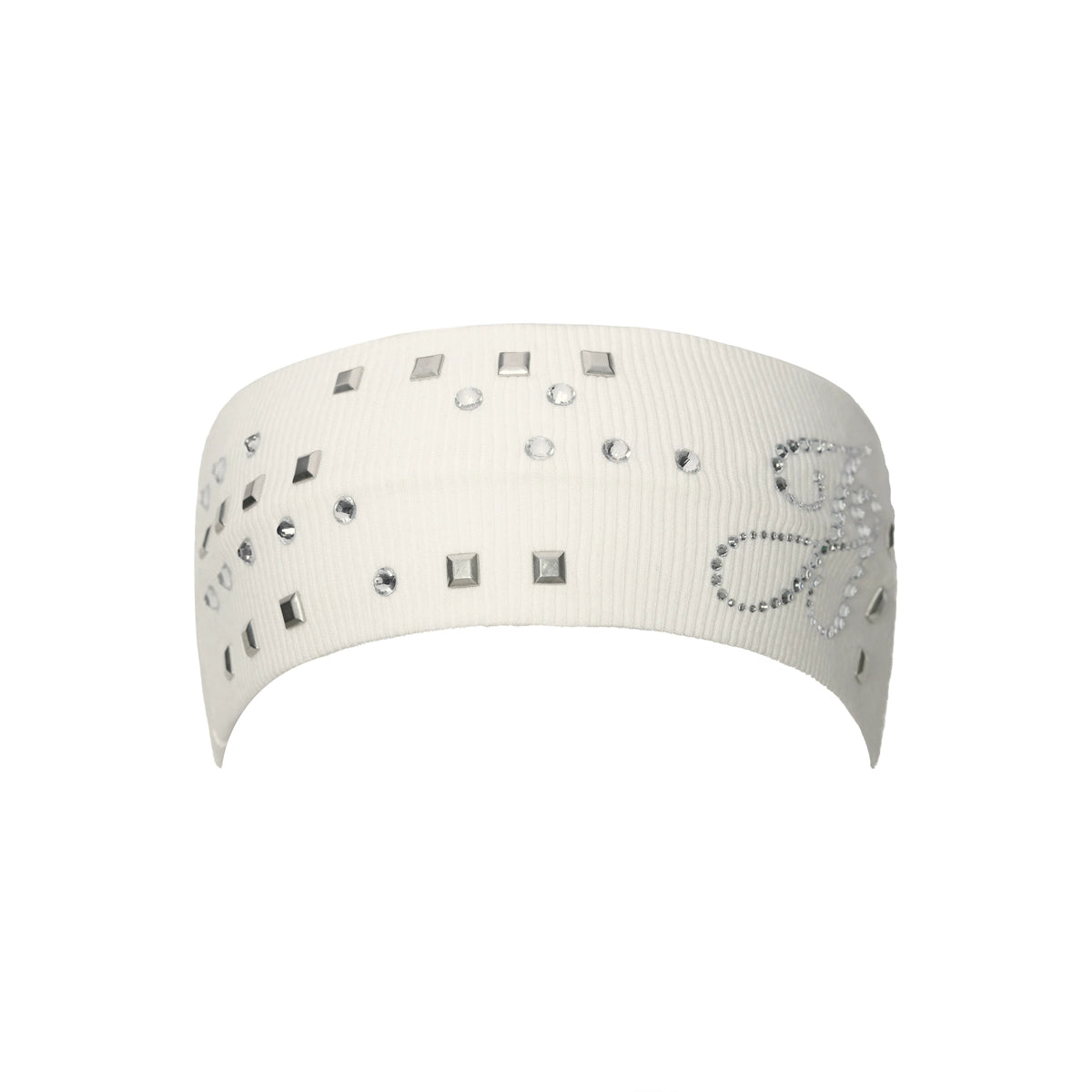 JYOSEI_J_Y_O_S_E_I_Black_White_Embroidered_Studded_Logo_Stretch_Headband_MISSTT
