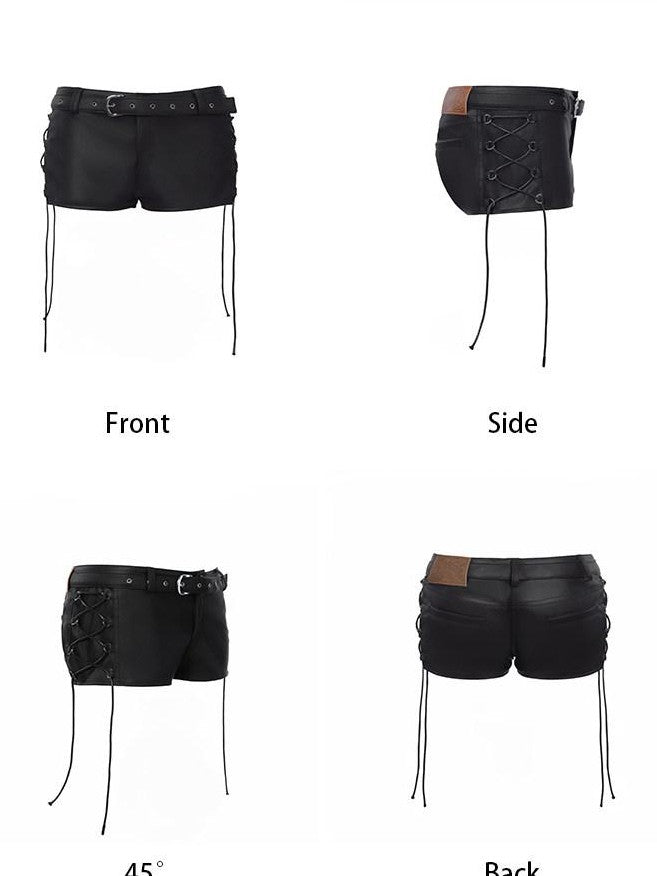 JYOSEI Matte Biker Drawstring Zip Stand Collar Slim Solid Women&
