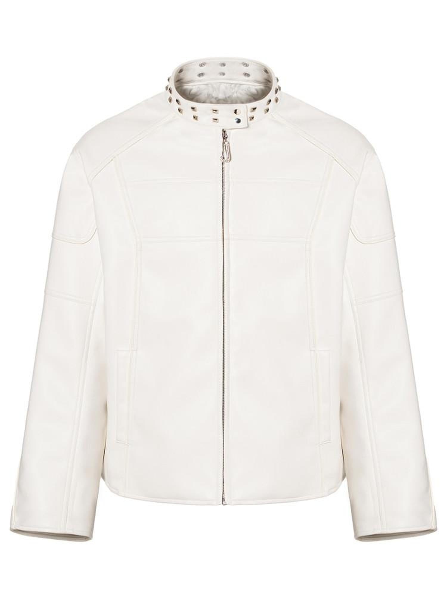 JYOSEI Matte Pu Leather Thick Loose Neutral Street Zip Front Women Puffer Jacket