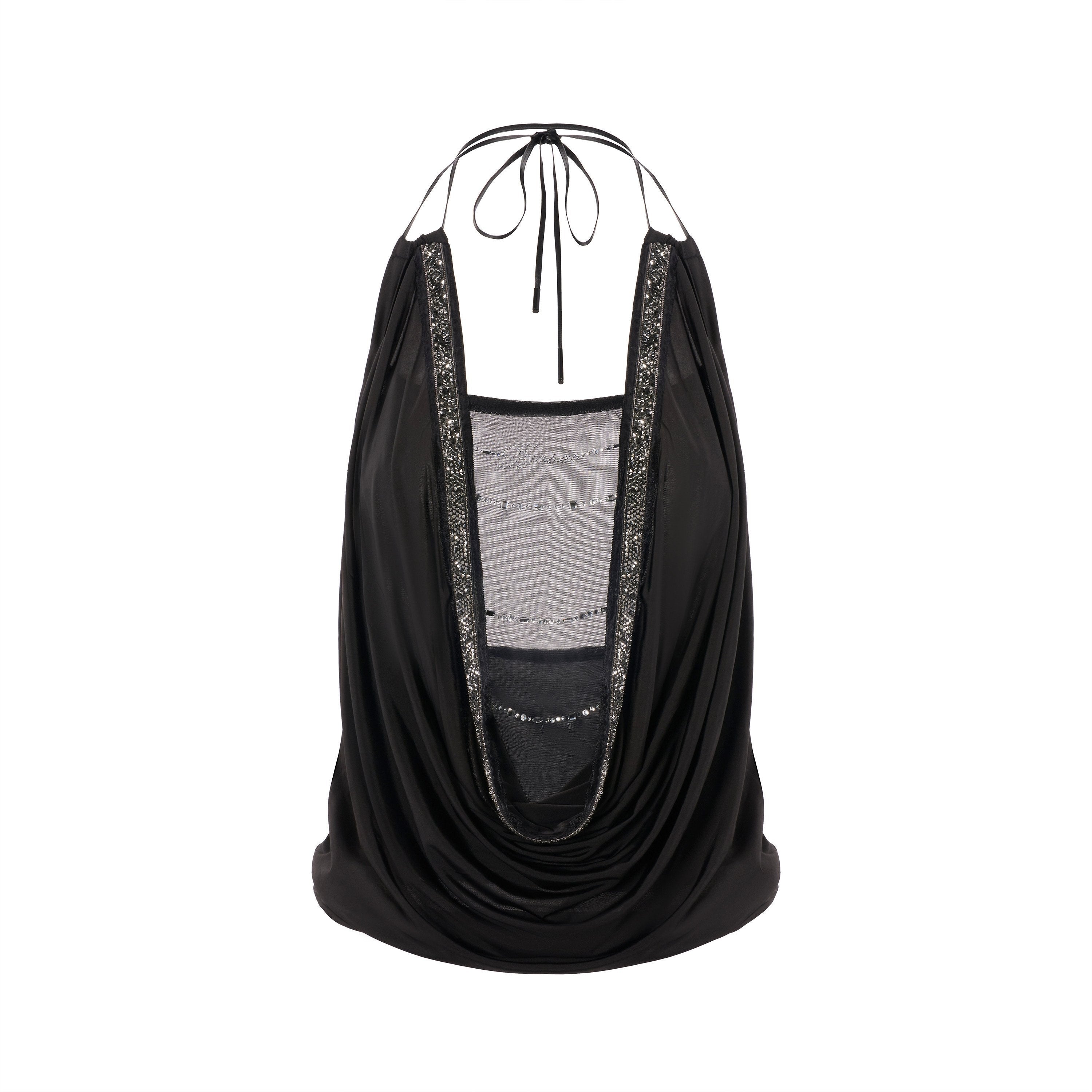 JYOSEI_Mesh_Splice_Backless_3D_Trim_Leather_Cord_Halter_Women&