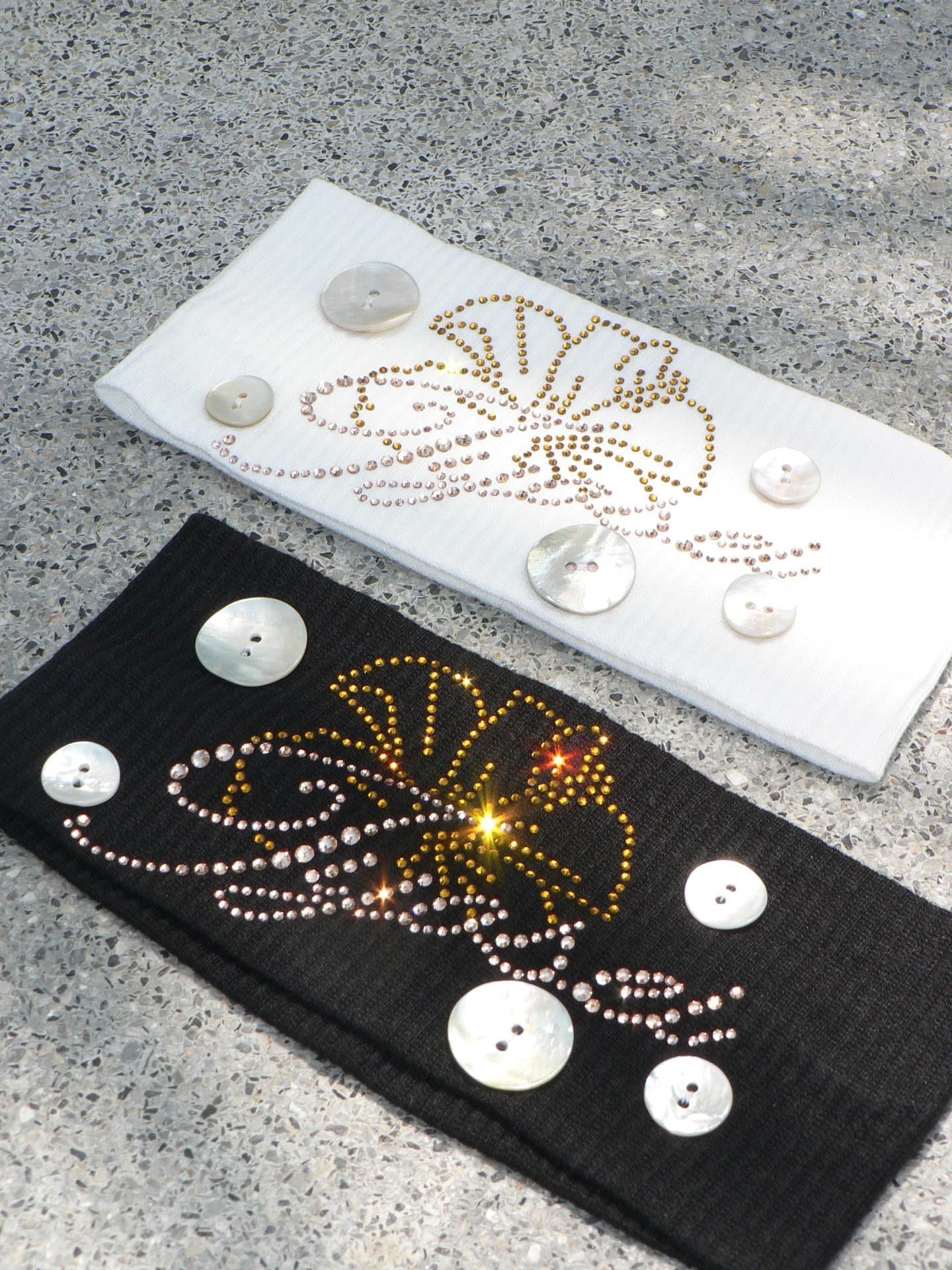 JYOSEI Mother Of Pearl Button Rhinestone Ocean Women&