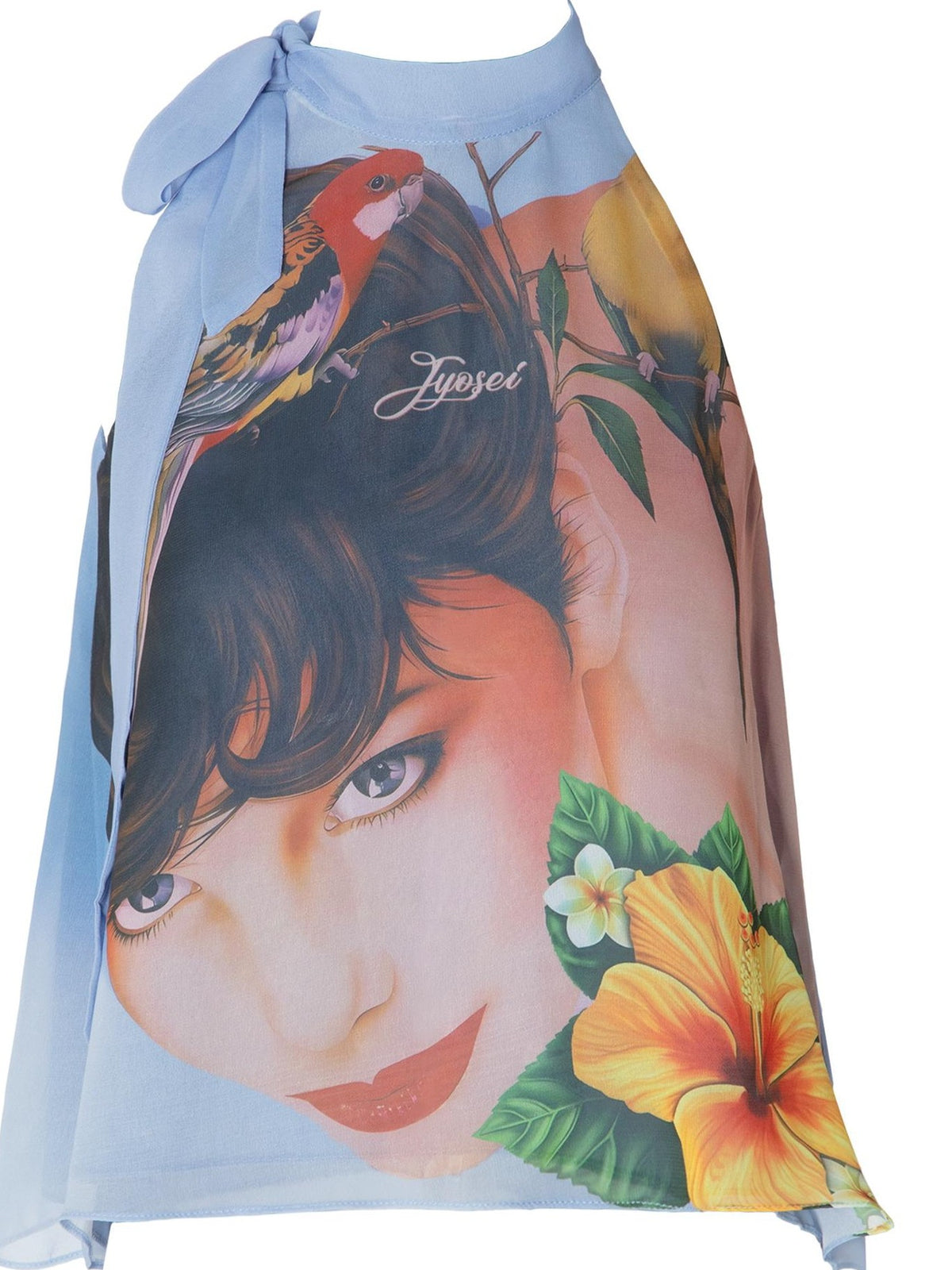 Printed Halter Neck Loose Fit Women&