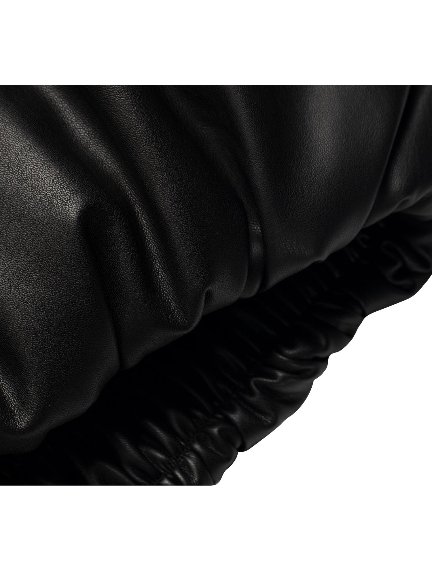 JYOSEI Pu Puffer Jacket With Detachable Goose Yellow Faux Fur Collar