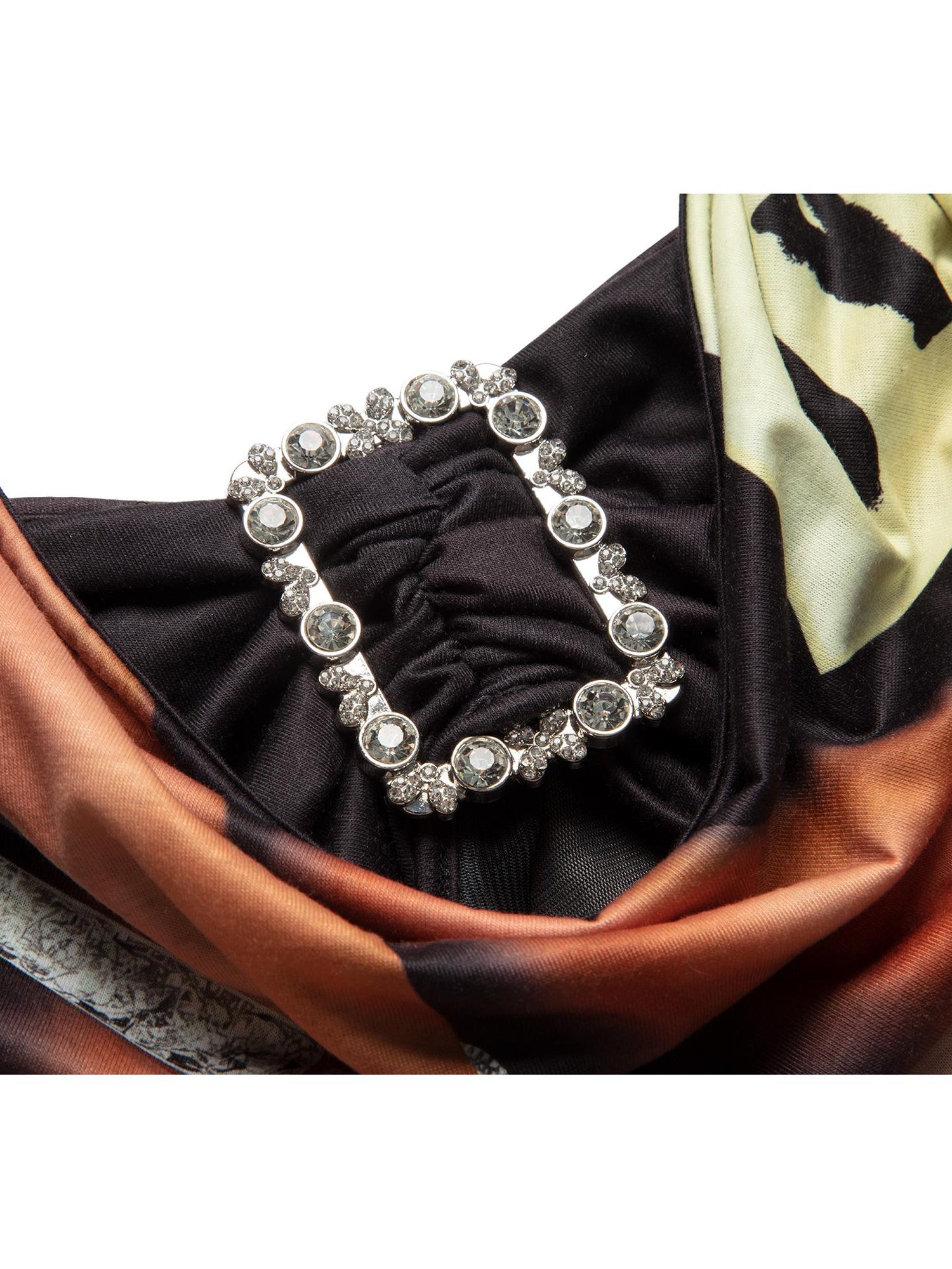 JYOSEI Retro Geisha Print Halter Neck Draped Backless Cami Top