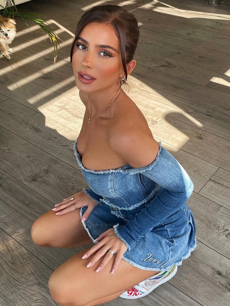 JYOSEI Sexy Off Shoulder Long Sleeve Women&