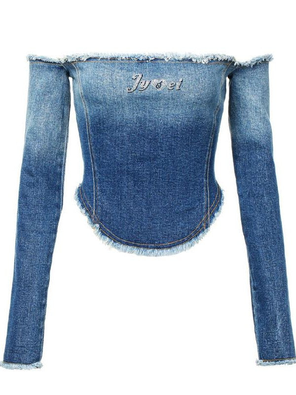 JYOSEI Sexy Off Shoulder Long Sleeve Women&