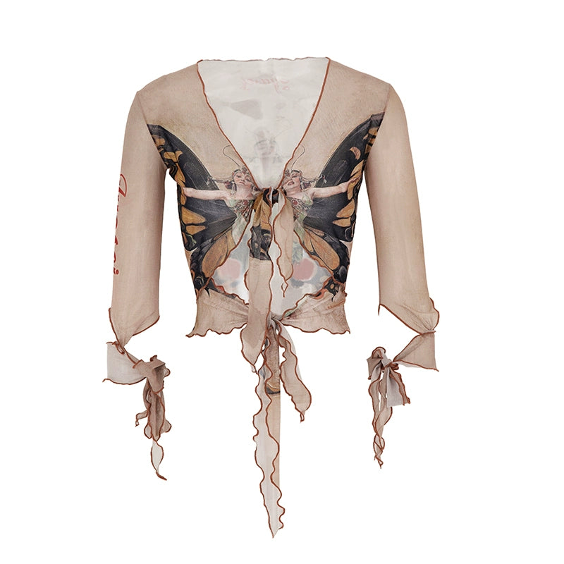JYOSEI_Sexy_Sheer_Mesh_Shirt_with_Butterfly_Print_and_Adjustable_Ties_MISSTT
