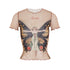 JYOSEI_Sheer_Mesh_Short_Sleeve_Top_With_Lace_Trim_And_Vintage_Print_MISSTT