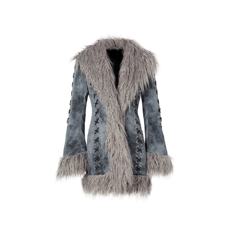 JYOSEI_Smoky_Grey_Shearling_Like_Faux_Leather_Set_With_Wide_Leg_Pants_MISSTT
