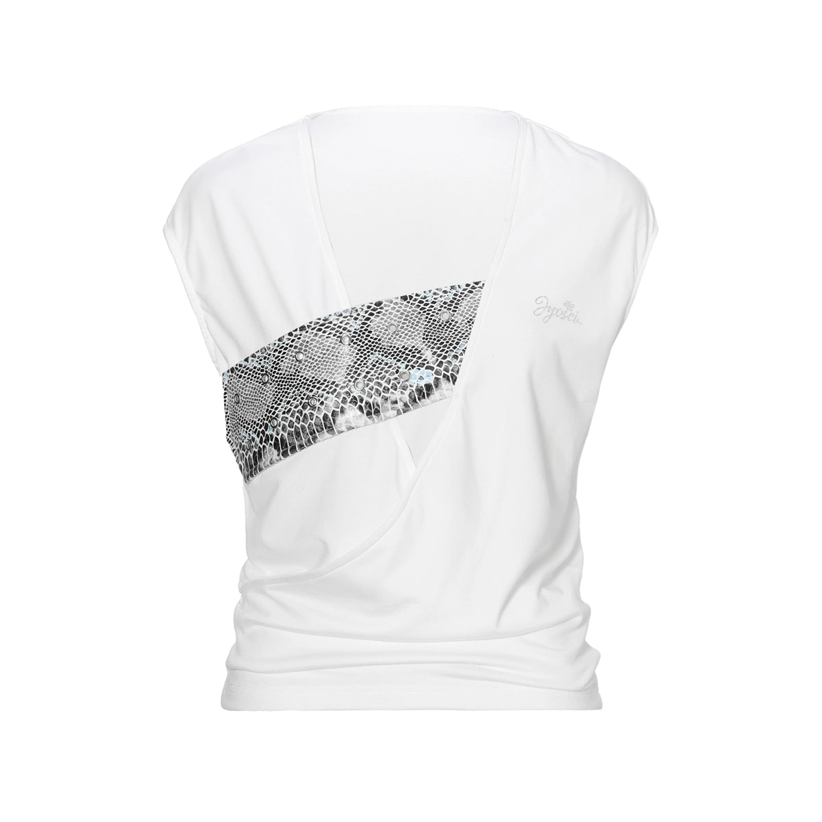 JYOSEI_Snake_Print_V-Neck_Crossover_Tee_MISSTT