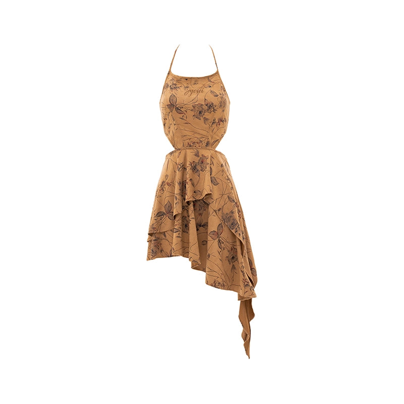 JYOSEI_Vintage_Brown_Suede_Cutout_Cowgirl_Dress_MISSTT