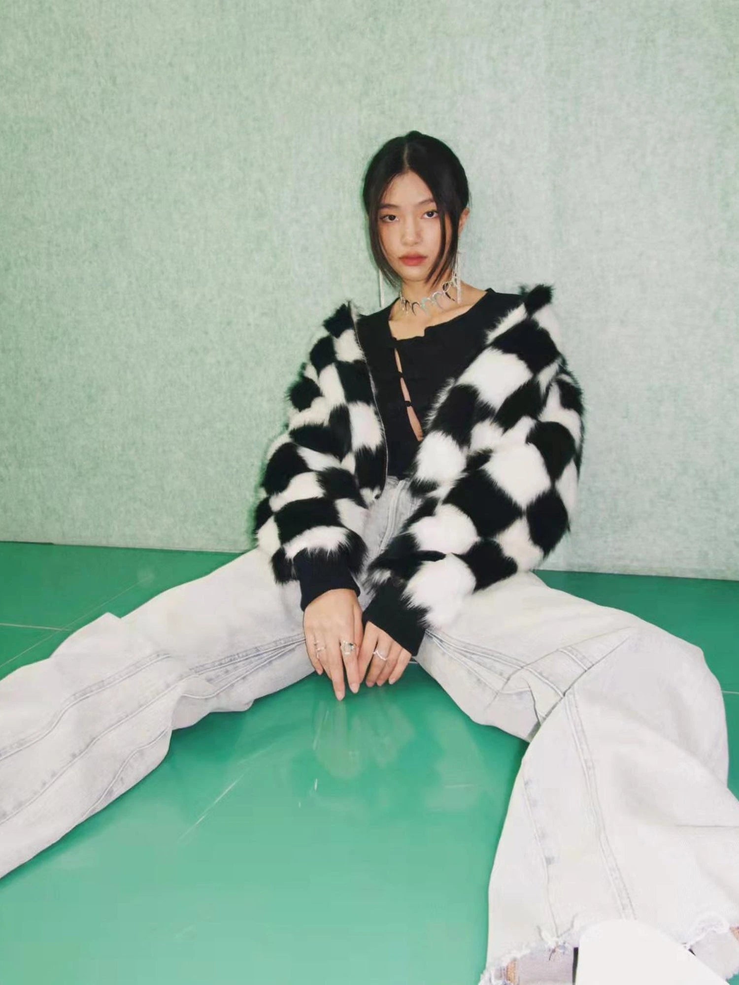 Vintage Light Blue High Waisted Wide Leg Denim Pants