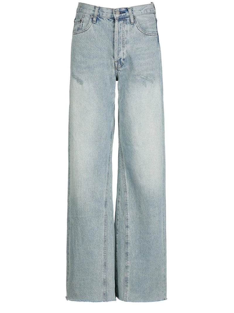 Vintage Light Blue High Waisted Wide Leg Denim Pants