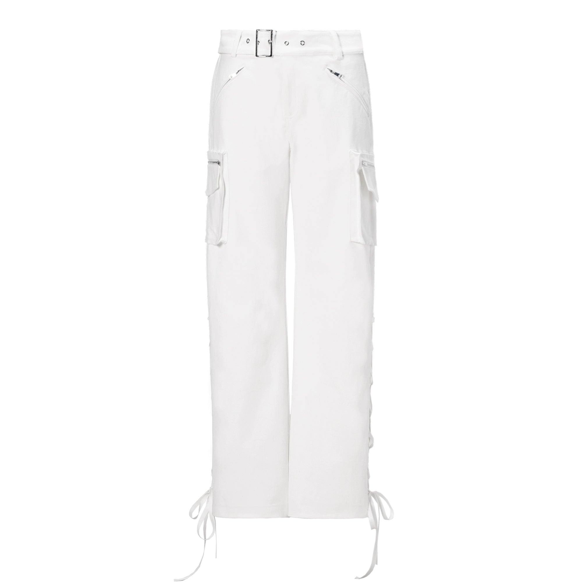 JYOSEI_White_Mid_Low_Waist_Drawstring_Cargo_Pants_Loose_Wide_Leg_Trousers_MISSTT