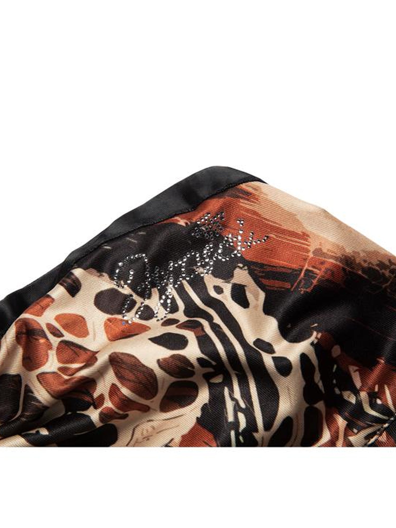 JYOSEI Y2K Leopard Print Stretch Tube Top with Cutout Detail