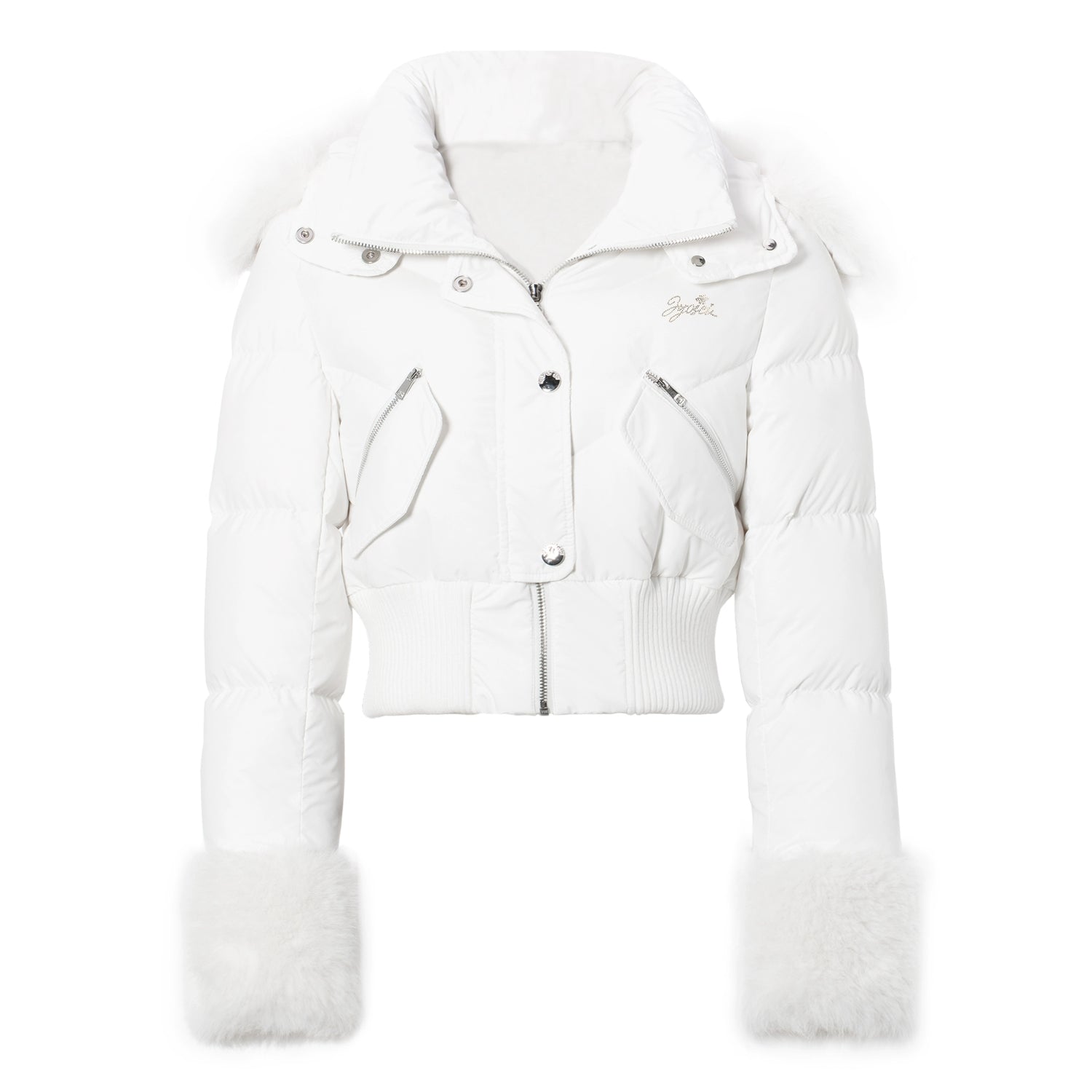 JYOSEI_Y_K_White_Waisted_Short_Down_Jacket_with_Fur_Trim_and_Ribbed_Hem_MISSTT