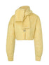 Yellow Wool Short Coat With Detachable Scarf