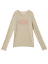 Long Sleeve T-Shirt With Inspirational Print Describe Yourself Beyond Rules