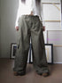 ang project Functional Utility High Waisted Wide Leg Pants With Multi Pockets