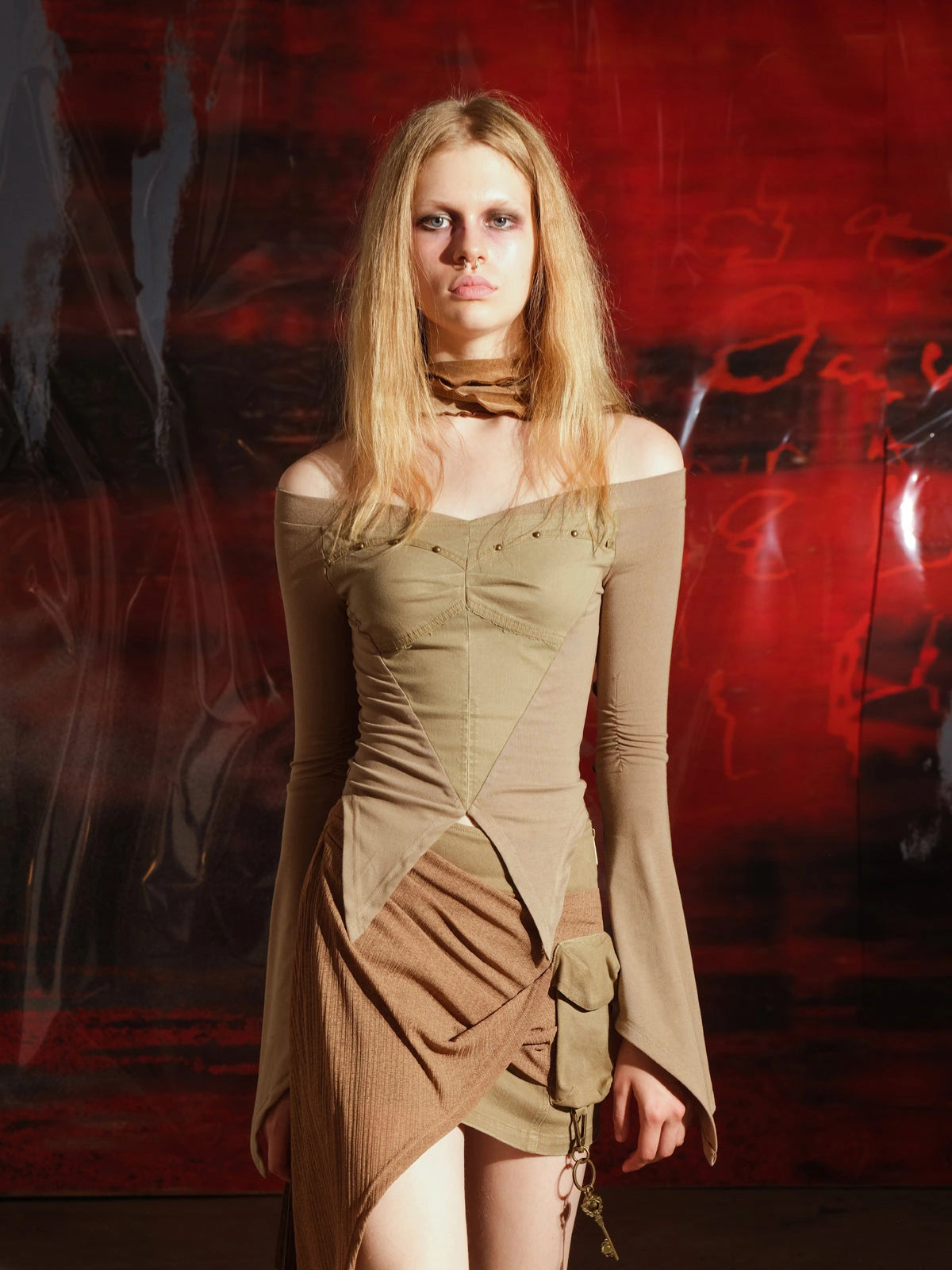 Butterfly Shoulder Studded Top