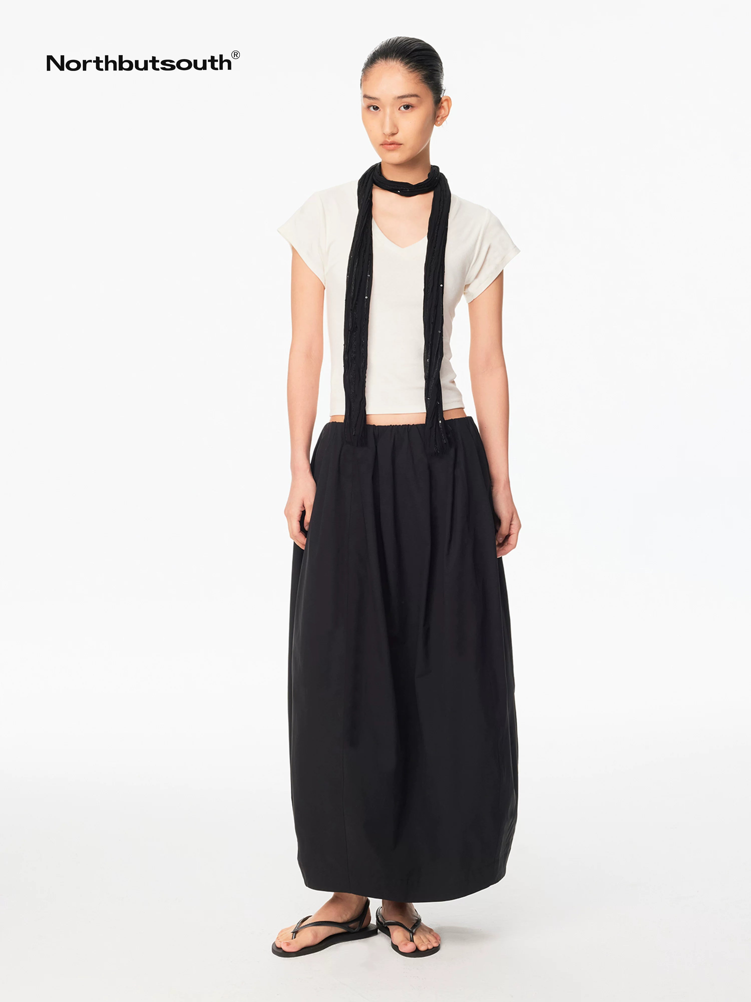 Korean Sand Texture Sequin Pleated Women&