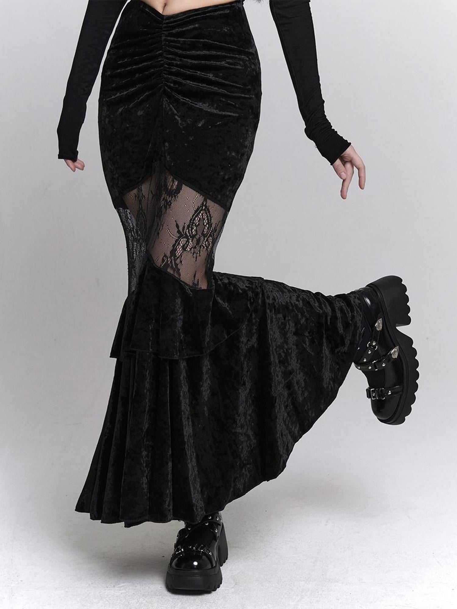 LADYGHOST Black Ghost Girl Fitted Bodycon Women&