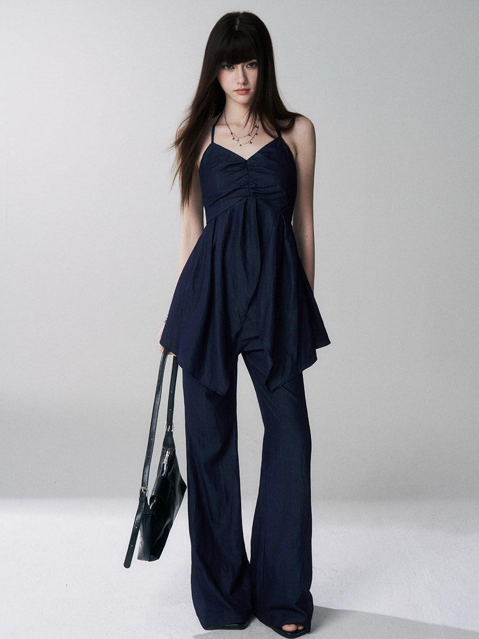 LADYGHOST Black Ghost Girl Halter Camisole Women&