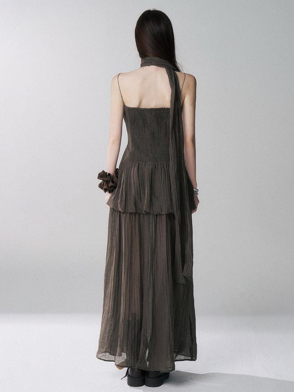 LADYGHOST Black Spaghetti Strap Bustier Backless Women&