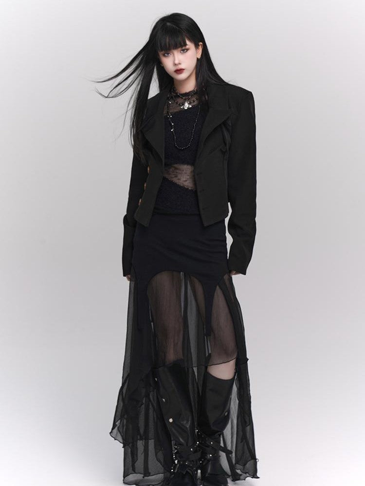 LADYGHOST Design Chic Long Sleeve Round Neck Women&