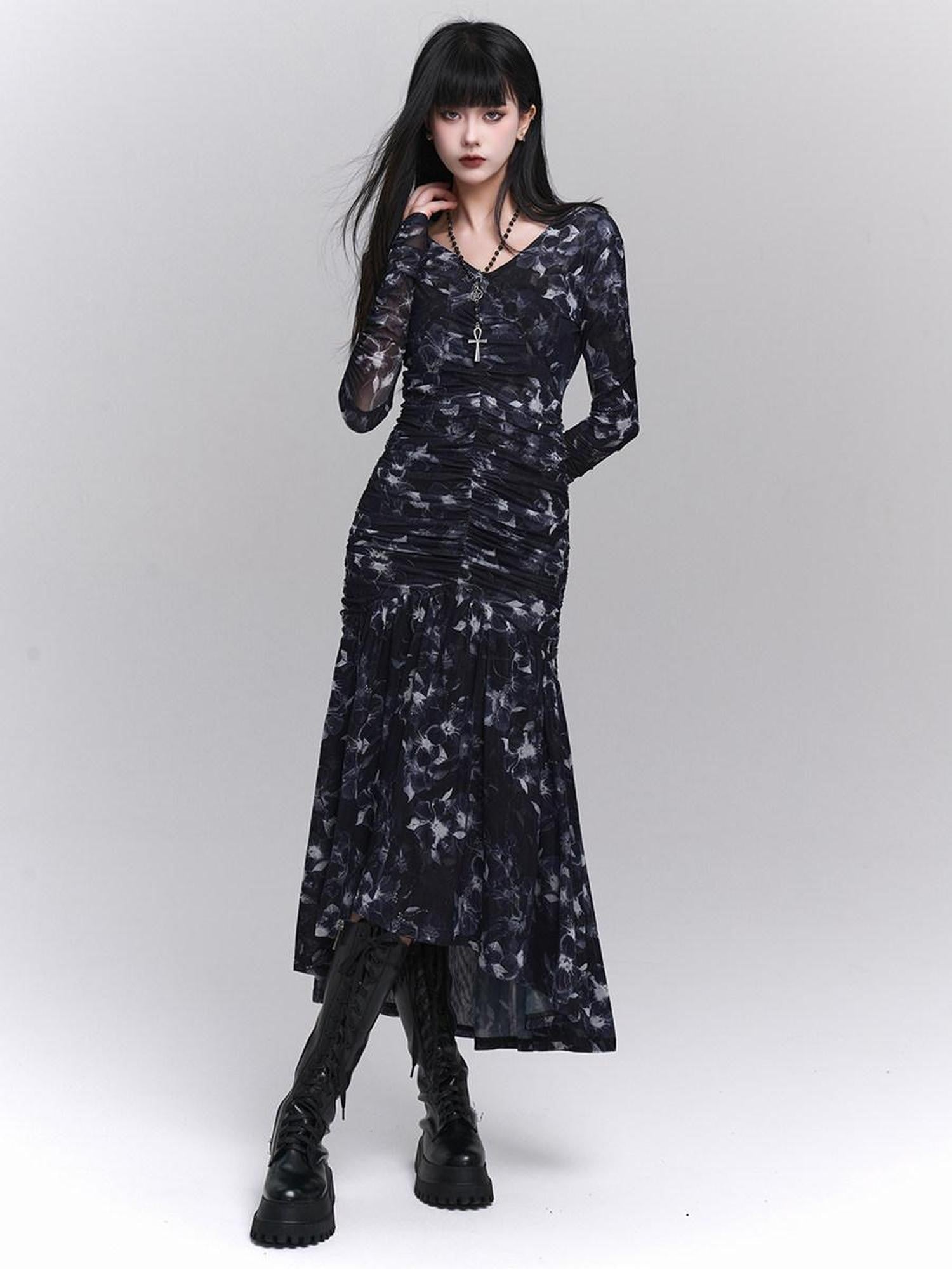 LADYGHOST Ethereal Aesthetic Unique Cinched Waist Women&