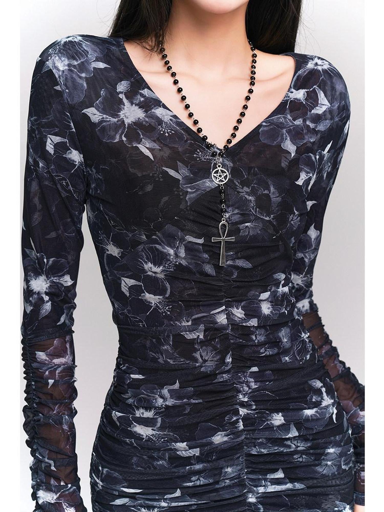 LADYGHOST Ethereal Aesthetic Unique Cinched Waist Women&