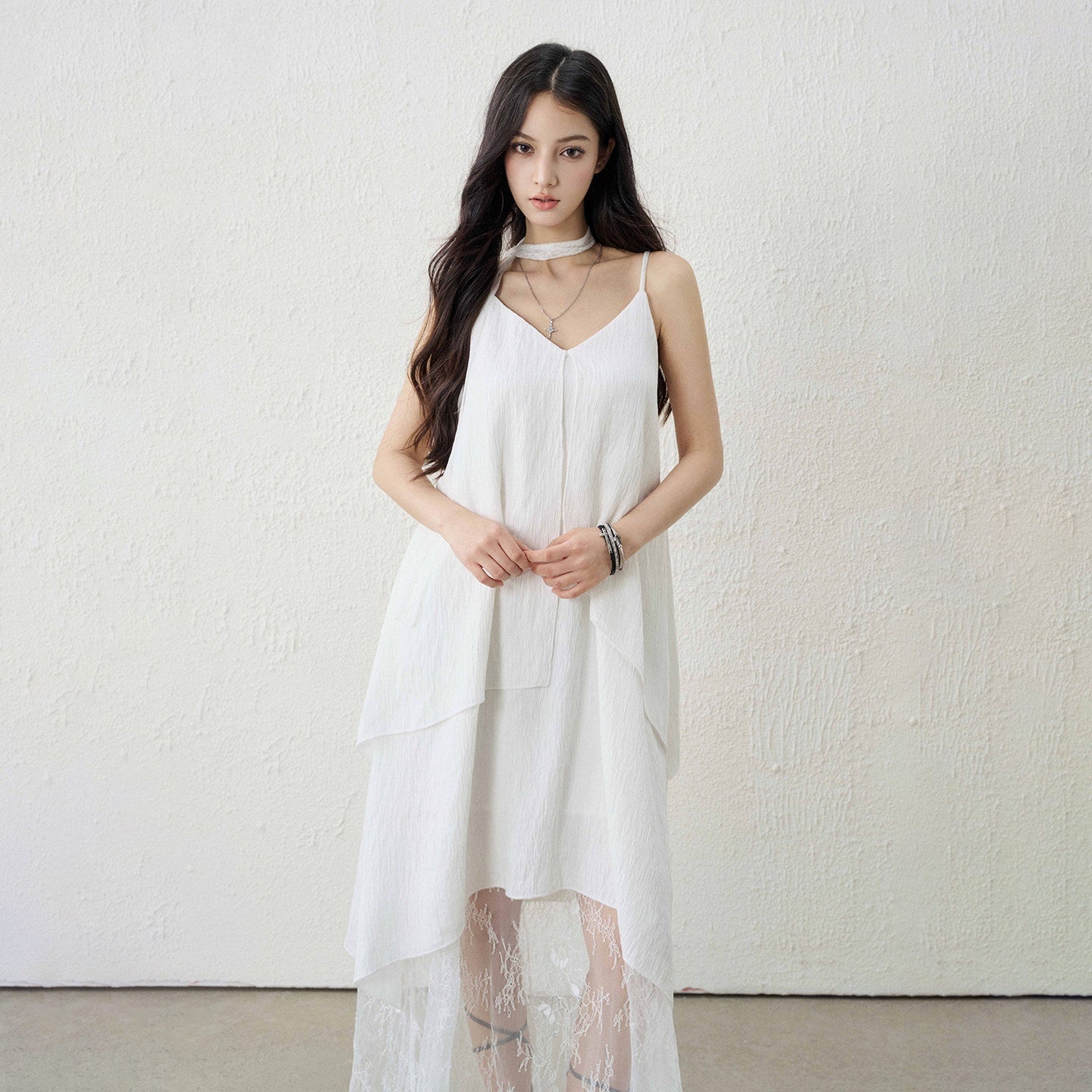 LADYGHOST_Ethereal_Black_V-neck_Spaghetti_Strap_Women&