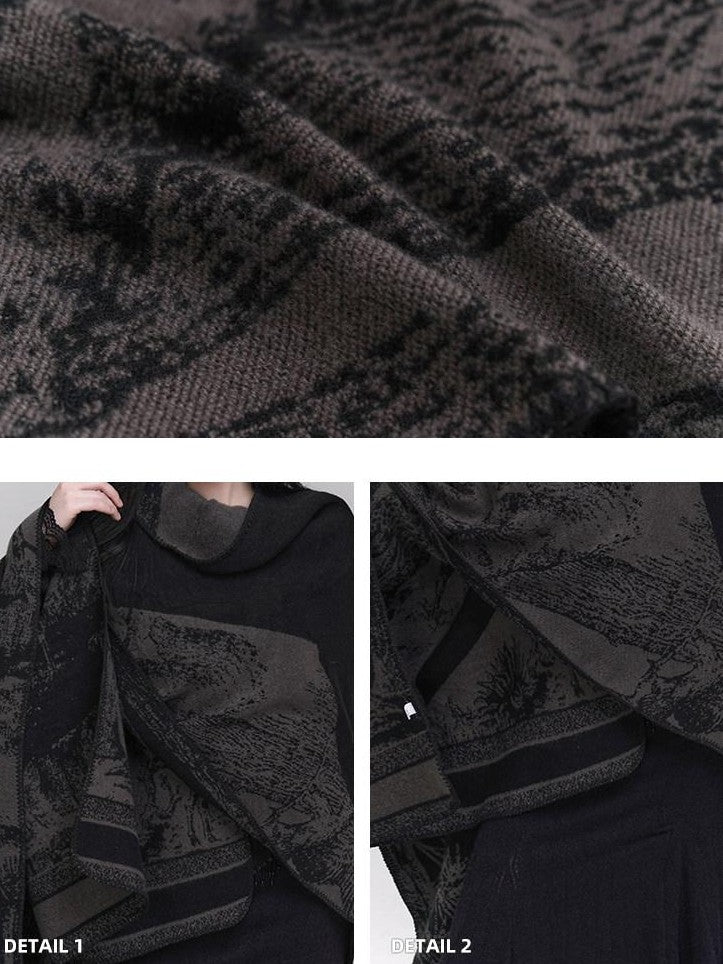 LADYGHOST Ethereal Cape Shawl Korean Aesthetic Sophisticated Women&