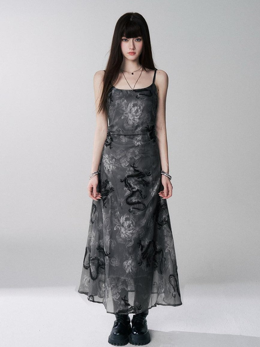 LADYGHOST Ethereal Chinese Style Spaghetti Strap Women&