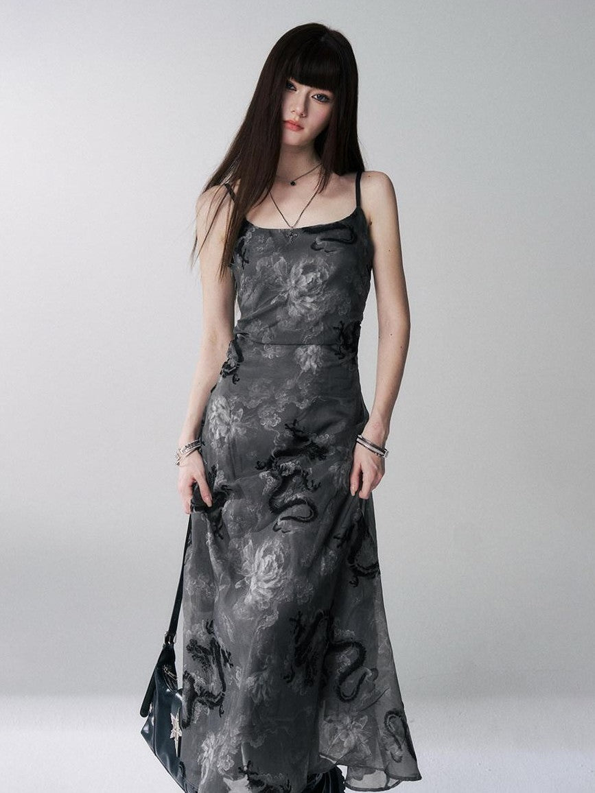 LADYGHOST Ethereal Chinese Style Spaghetti Strap Women&