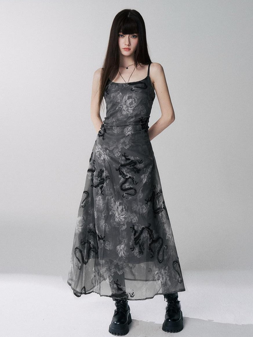 LADYGHOST Ethereal Chinese Style Spaghetti Strap Women&