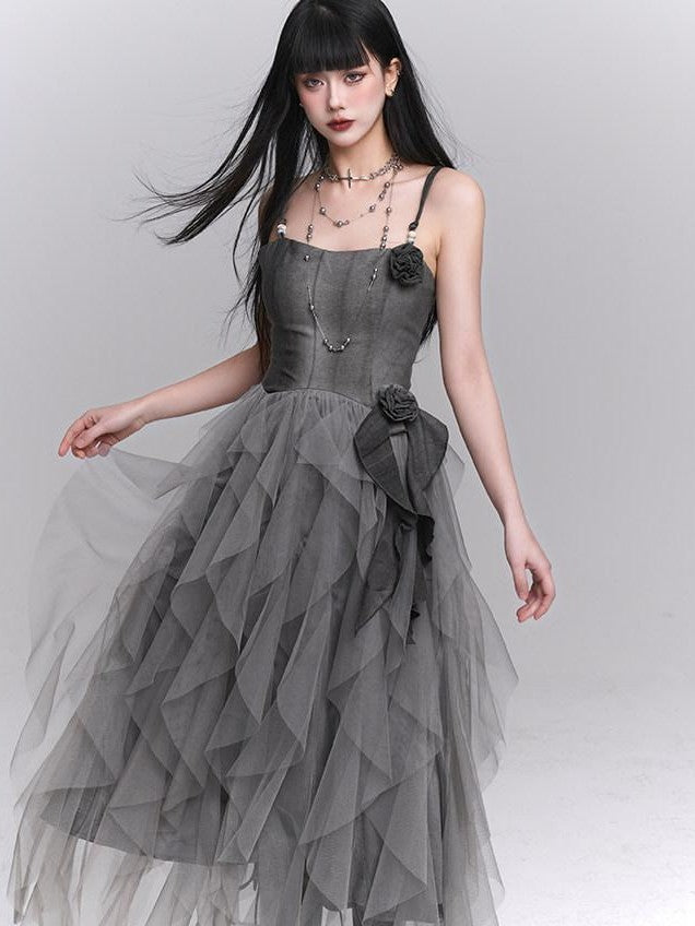 LADYGHOST Ethereal Cinched Waist Spaghetti Strap Women&