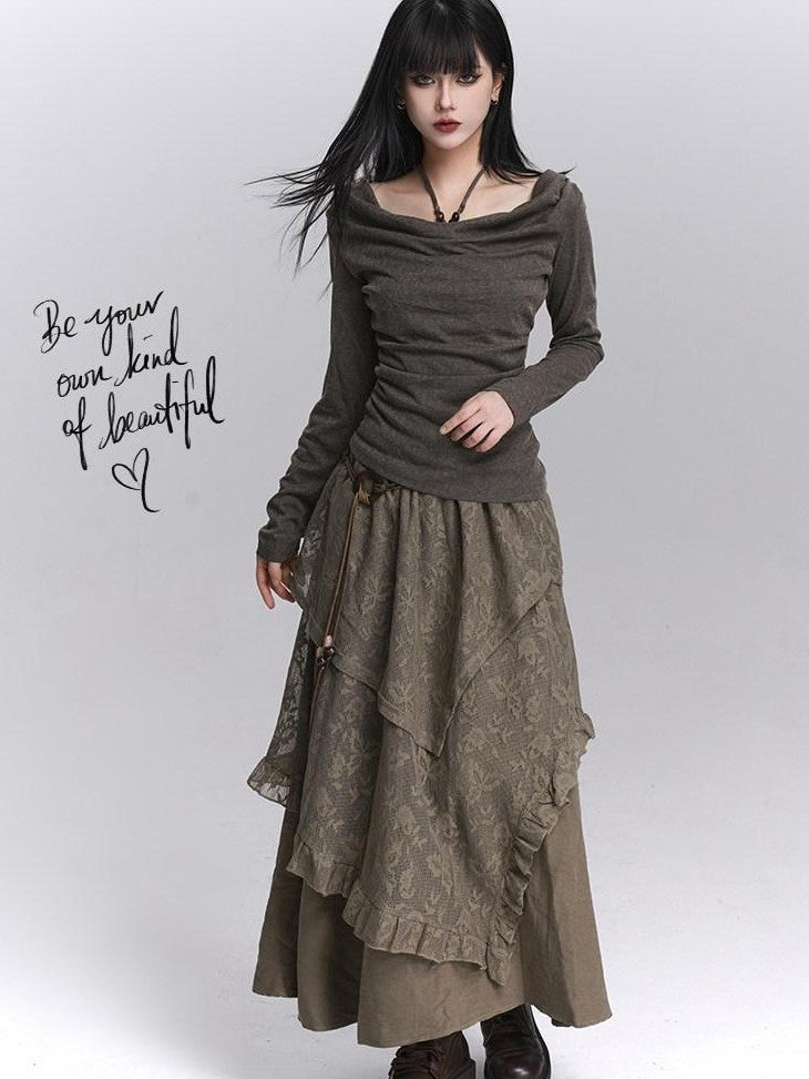 LADYGHOST Ethereal Coffee Brown Cool Artistic Women&
