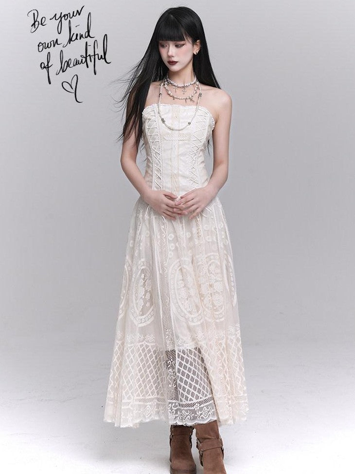 LADYGHOST Ethereal Flared Delicate Circle Hem Women&