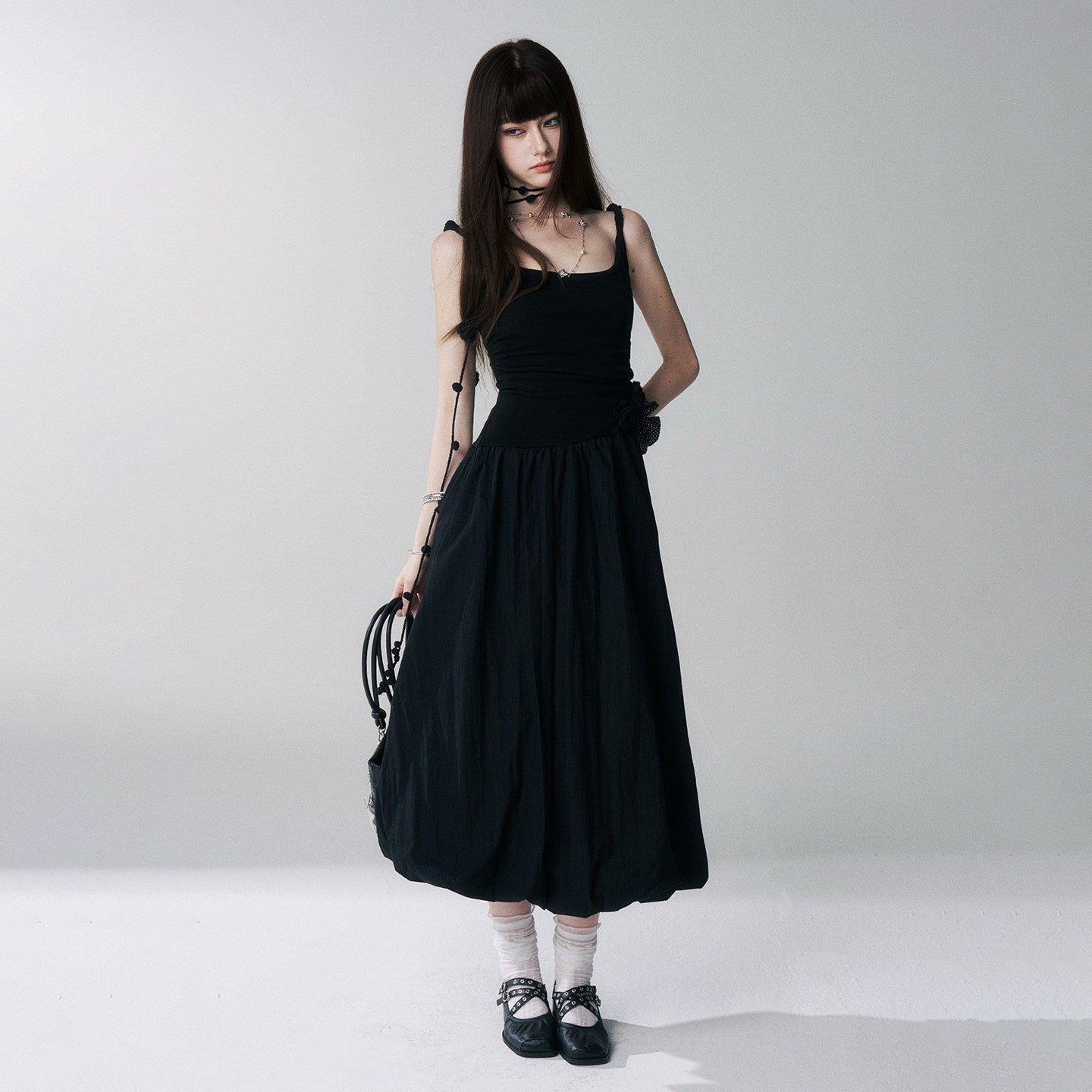 LADYGHOST_Ethereal_French_Cami_Strap_Cinched_Waist_Puff_White_Women&